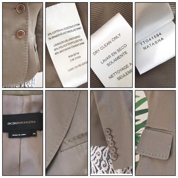 BCBG MAXAZRIA Cotton Blend Blazer, XS - Picture 7 of 7